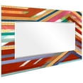 thumbnail image 4 of Empire Art Direct Lineal Color Rectangular Beveled Mirror on Free Floating Reverse Printed Tempered Art Glass, 72" x 36" x 0.4", Ready to Hang, 4 of 9