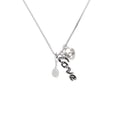thumbnail image 2 of Delight Jewelry Silvertone 3-D Hair Brush - Love and Lock Charm Necklace, 18"+1", 2 of 4