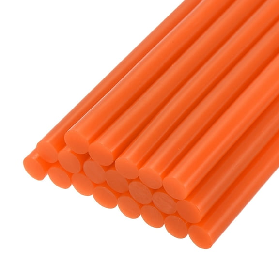 Uxcell EVA Mini Hot Glue Gun Sticks 4 inch x 0.28 inch High Sticky Hot Glue Sticks for Glue Gun Orange 30 Pcs