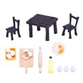 thumbnail image 1 of TISHITA 1:12 Miniature Play Sets Miniature Rolling Pin Desk and Chair Set Pretend Play, 1 of 8