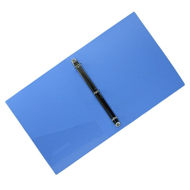 PAMINGONO Organizador De Documentos Azul Con Anillos Redondos 3 Agujeros Y Clip Metálico Para Oficina