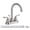 Brushed Nickel, variant on WOWOW Matte Black Bathroom Faucet, 2 Handle Basin Faucet, 4 Inch Centerset Bathroom Faucet with Drain Assembly and Supply Hoses, Bathroom Sink Faucet Black