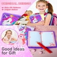thumbnail image 4 of PinkSheep Unicorn Furry Diary with Lock and Key, Secret Fuzzy Journal Notebook Diaries, 4 of 8