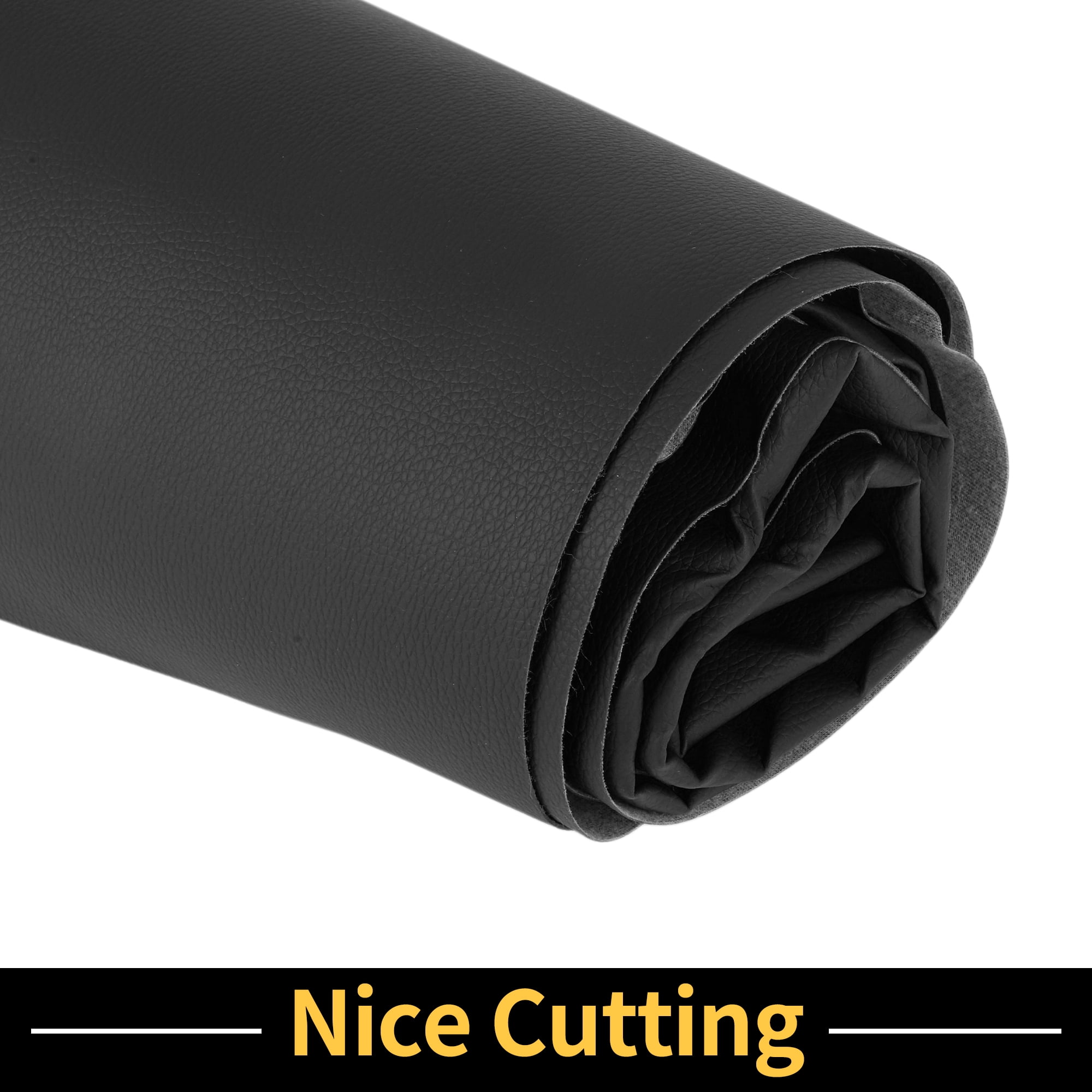 Unique Bargains Leather Fabric Upholstery Leather Repair Patch 182x137cm for Automotive Car Boat Seat Sofa Couches Chair Interior Trim DIY Black 1 Pcs