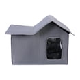 thumbnail image 3 of Refugio para gatos al aire libre, casa para gatos, refugio plegable para gatos callejeros, refugio para gatos, cueva, cama para mascotas para gris, 3 of 8