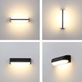 thumbnail image 4 of 12W IP65 Lámpara de pared LED moderna para exteriores Lámpara de pared impermeable/Aluminio + Acrílico / 3000K Blanco cálido/Luz de pared LED, 26X10X6CM [Clase de eficiencia energética A+] JFHHH pequeña, 4 of 5