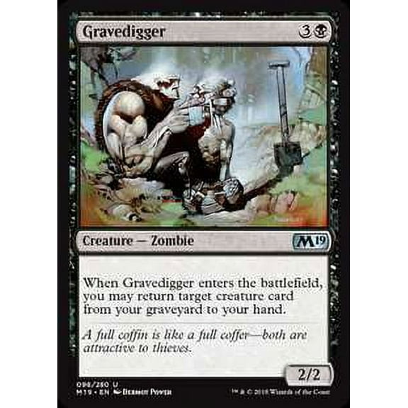 MtG Core Set 2019 Gravedigger #98