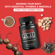 (5 Pack) Steel Power Advanced Wellness Supplement, SteelPower Maximum Strength (300 Capsules)