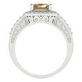 thumbnail image 4 of 2.78 ct Emerald Cut Yellow Moissanite with Simulated Diamond Halo Accents 18K White Gold Womens Engagement Ring, 4 of 6