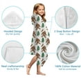 thumbnail image 7 of White Bigfoot and Tree Pattern Hooded Bath Towel，50"x30" for Ages 3 To 12 Kids, Quick Dry Lightweight Soft Microfiber Hood Beach Towel Cover Up for Kids, 7 of 7