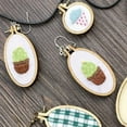 thumbnail image 3 of Milisten Oval Mini Embroidery Frame Wooden Cross Stitch Ring DIY Crafts Embroidery Hoops (Size Small), 3 of 5