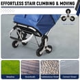 thumbnail image 4 of 3-in-1 Heavy Duty Folding Stair Climbing Cart - 6-Wheel Convertible Hand Truck & Platform Dolly - Telescoping Handle - Industrial Grade, Lightweight & Collapsible, 4 of 13