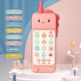 thumbnail image 5 of Pink Dinosaur Phone Music Toy For Kids Teething Toy With Melodies And Sound Effects Soft Chewable Edges Educational Toy For Toddlers Sensory Learning Toy Weight 0.172 Lb Package Includes 1, 5 of 6