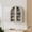 Wood Color, variant on TROPOW Small Arched Wall Cabinet with Acrylic Doors & Adjustable Shelves, Bathroom Wall Mounted Cabinet Compact Space-Saving Design for Kitchen, Bathroom & Laundry Room