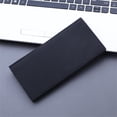 thumbnail image 3 of Fashion Coin ID Long Wallet Hasp Canvas Solid Color Men Open Purse Multiple Card Slots Clutch Bag, 3 of 6