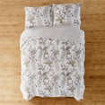thumbnail image 3 of Levtex Home Pisa Twin Quilt Set, Grey and Taupe Floral Cotton Quilt, Twin - Reversible, 3 of 8