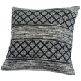 thumbnail image 6 of Ox Bay Marlee Gray/Black Diamond Striped Cotton Blend Adult Decorative Throw Pillow Cover, 6 of 8
