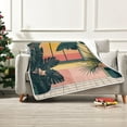 thumbnail image 7 of Yayeee Throw Blanket for Couch Soft Warm 50" x 60" Sofa Chair Bed Decoration, Pink Sunset, 7 of 7