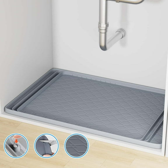 SZZJKJ Under Sink Mat,Under Sink Mats for Kitchen Waterproof(34 x 22 Inch)