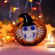 thumbnail image 5 of Adorno de Calavera de Resina para Halloween | Decoración de Calavera de Fantasma de Calabaza para Habitación Navideña con Luces Led | Linterna de Calabaza Esqueleto, 5 of 7