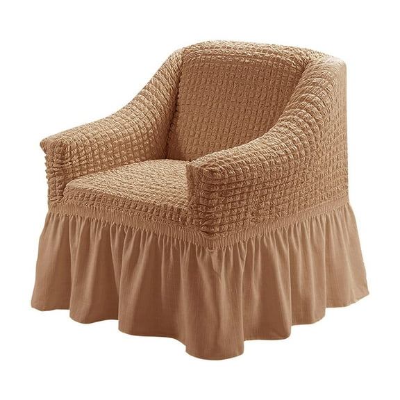 YIMWNYI Stretch Seersucker Wingback Chair Slipcover with Skirt, Universal Wing Chair Covers for Living Room, Soft Washable Polyester Furniture Protector, Waterproof and Easy to Care