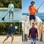 INGEAR Mens Lightweight SPF 50+ UV Protection Hoodie, Long Sleeve Rashguard with Pocket, Navy , XL