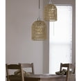 thumbnail image 4 of Cal Lighting Depok 1-Light Metal & Rope Wood Pendant Fixture in Burlap Brown, 4 of 5