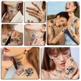 thumbnail image 7 of Yazhiji 30 Sheets Semi-Permanent Tattoos for Women Girls Kids , Lasting 1-2weeks Tiny Tattoo Stickers (Flower), 7 of 7
