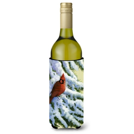 

Carolines Treasures BDBA0415LITERK Red Cardinal by Daphne Baxter Wine Bottle Beverage Insulator Hugger Wine Bottle
