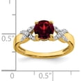 thumbnail image 2 of 14K Two-Tone Garnet And Diamond Ringsize 7 (Width 2 To 5.5) - Jbsp, 2 of 5