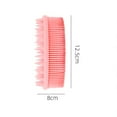 thumbnail image 3 of Cepillo de baño y champú de silicona suave para bebés, doble cara con cerdas elásticas para masaje y limpieza profunda. Ideal para piel sensible y cuero cabelludo, promueve la circulación y reduce la, 3 of 7