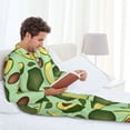 thumbnail image 6 of Sikiie Avocado With Seeds Mens Pajama Set, Soft Warm Long Sleeve Sleepwear, Cozy Button-Down Pjs for Men-, 6 of 7
