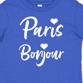 thumbnail image 4 of Inktastic Paris Bonjour with Hearts in White Text Boys or Girls Baby T-Shirt, 4 of 5