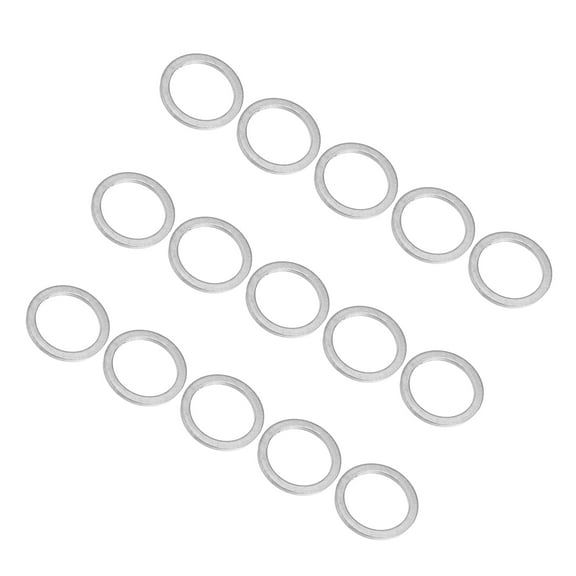15pcs Engine Oil Crush Washers Drain Plug Gaskets 18x24x1.5mm 0.71''x0.94''x0.06'' for Auto Car