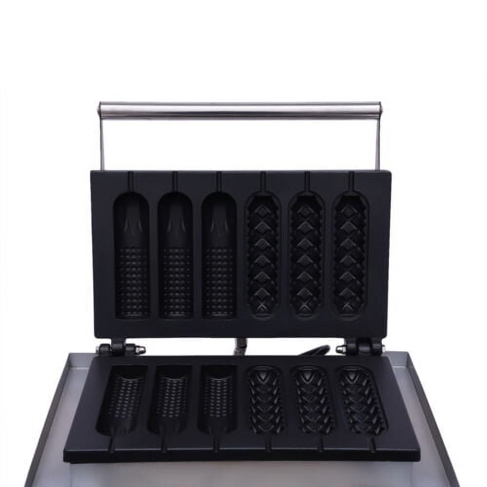 1500W Commercial Nonstick Waffle Corn Hot Dog Maker Machine for Home Restaurant
