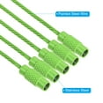 thumbnail image 3 of Uxcell 5.9 Inch Stainless Steel Wire Keychain Cable Key Ring Loop, Light Green, 5 Pack, 3 of 7