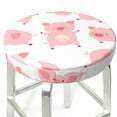 thumbnail image 3 of Honeii Kawaii Pigs Bar Stool Covers – Perfect Fit for 12" to 14" Round Stools, Crease-Resistant, Stretchy, Washable & Dustproof Seat Slipcovers-12 inch, 3 of 7