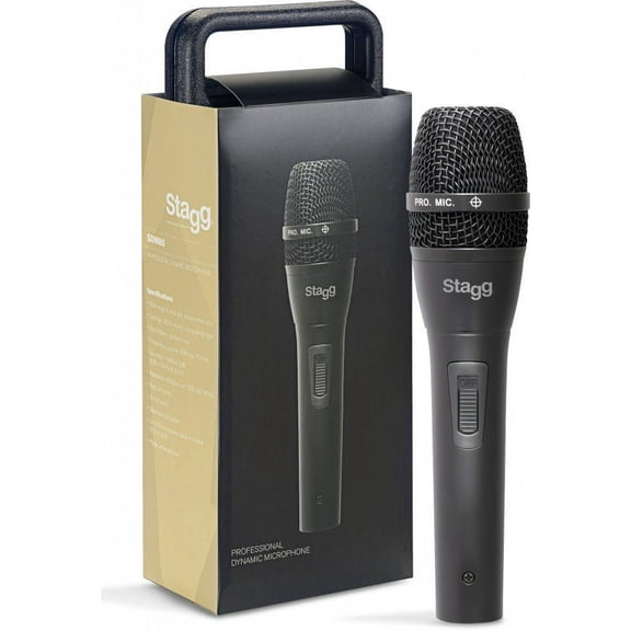 Stagg SDM80 Handheld Dynamic Cardioid Microphone with Protective Case and Cable