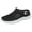 Black, variant on DSJLMQ Women's Elastic Strap L𝗈afers Lightweight Casual S𝗅ip On Sandals Hollow Breathable Flat Shoes Summer Comfort Breathable Backless Shoes Adjustable Slingback Shoes