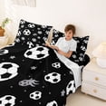 thumbnail image 3 of Erosebridal Ball Games Queen Sheet Sets,Kids Cartoon Football Pattern Bed Set For Soccer Boys 4 Pieces, 3 of 6