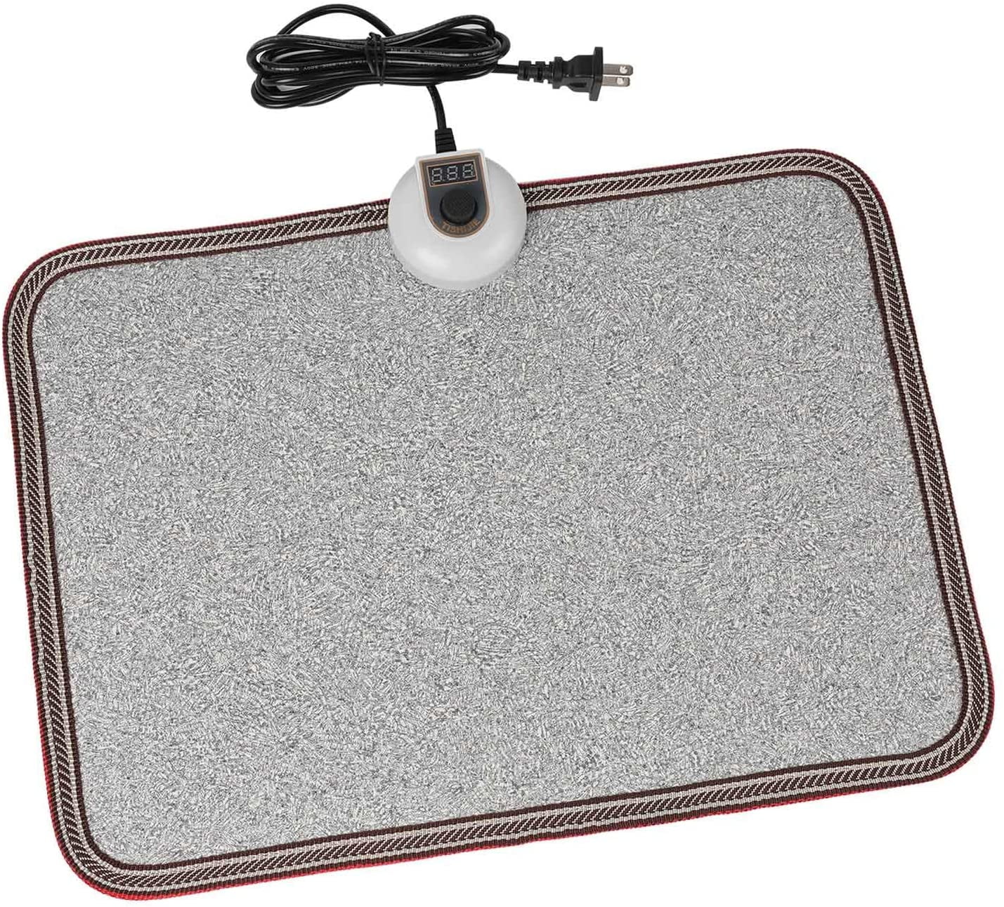 Weloille Heated Floor Mat - Foot Warmer Under Desk, 11.8x19.7in Heated Feet  Relaxation For Home Office Desk, Winter 110V Electric Heating Pad With 3  Timers 