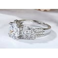 thumbnail image 3 of Forever Jewels 3.50Ct Round Moissanite Women Wedding Engagement Ring 14K White Gold Plated, 3 of 4