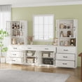 thumbnail image 3 of RichYa Kitchen Pantry Cabinet Set of 4,94" W Buffet Sideboard Coffee Bar with Glass Door Hutch,Modular Storage Cabinets with Shelves & Drawers for Dining Room,White(CEEC), 3 of 10