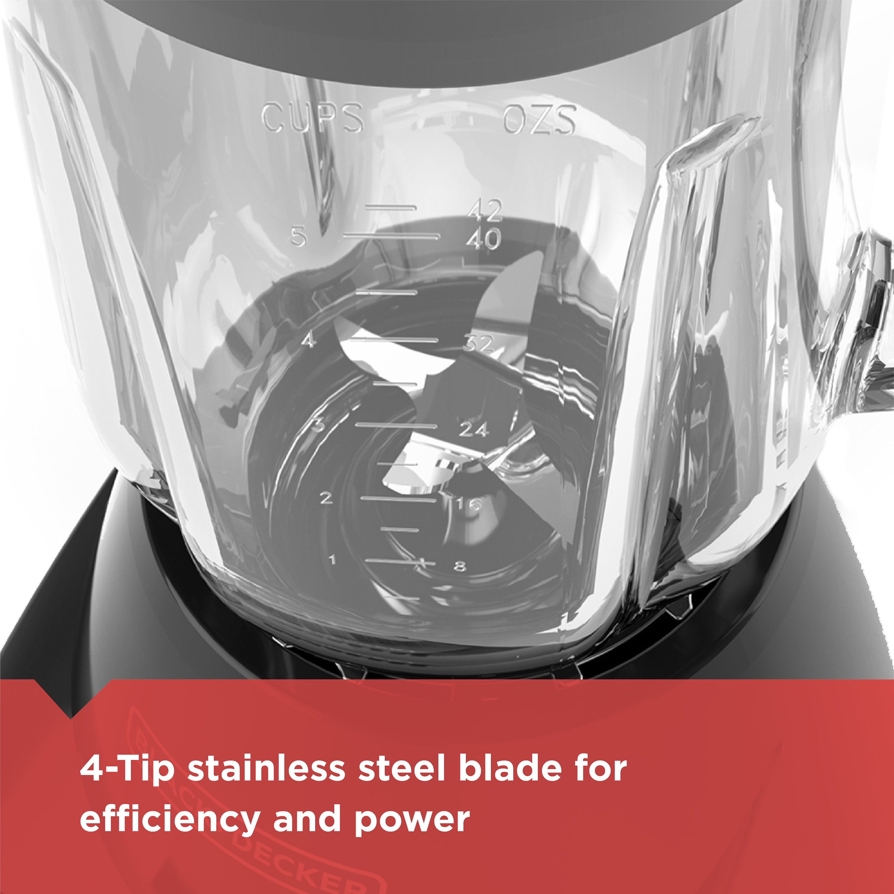 BLACK+DECKER 40 oz. 10-Speed Black Countertop Blender BL2010BG