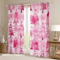 thumbnail image 2 of Castle Fairy Kids Christmas Tree Black Out Curtains,Geometric Lattice Curtains Pack of 2 (42x63 Each),Winter Snowflakes Bedroom Curtains,Luxury Bedroom Decor, 2 of 6