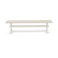 thumbnail image 3 of X-Style 15x60 in Dining Bench with Wirebrushed Linen White Leg and Linen White Top finish, 3 of 4