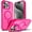 Hot Pink, variant on NGB SUPREMACY For iPhone 15 Pro Max Case Built-In Camera Guard Kickstand Lens Protector Wireless Charging MagSafe/Qi Magnetic Car Mount Apple iPhone 15 Pro Max Phone Case Cover