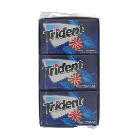 Trident, Value Pack Perfect Peppermint, Count 12 (14Pcs) - Gum / Grab Varieties & Flavors