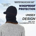 thumbnail image 6 of TAGVO 2 Pack Winter Knitted Balaclava Beanie Hat Warm Cycling Ski Mask, Women Windproof Hood, Balaclavas Heavyweight Thermal Fleece, Black&Navy Blue, 6 of 8