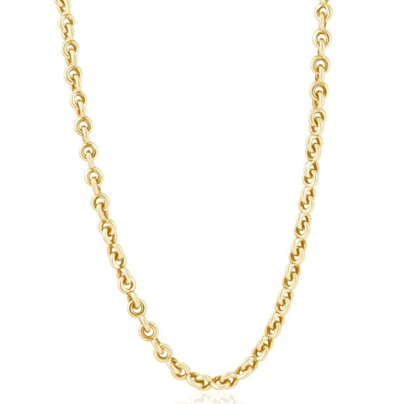 Pompeii Men's Rolo 14k Gold (66gram) or Platinum (124gram) 7mm Link Chain Necklace 24" (,)